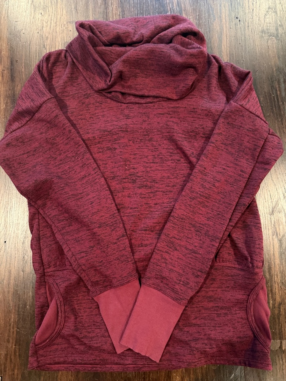 Athleta Marled Wine Cowl Neck Sweater